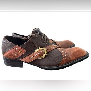 Fiesso Aurelio Garcia Embellished Western Equestrian leather shoe Sz EU46 Us12